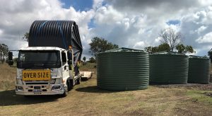 Clark Tanks delivered on truck