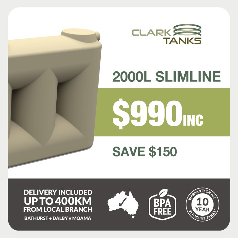 2000L Slimline Water Tank Special Offer